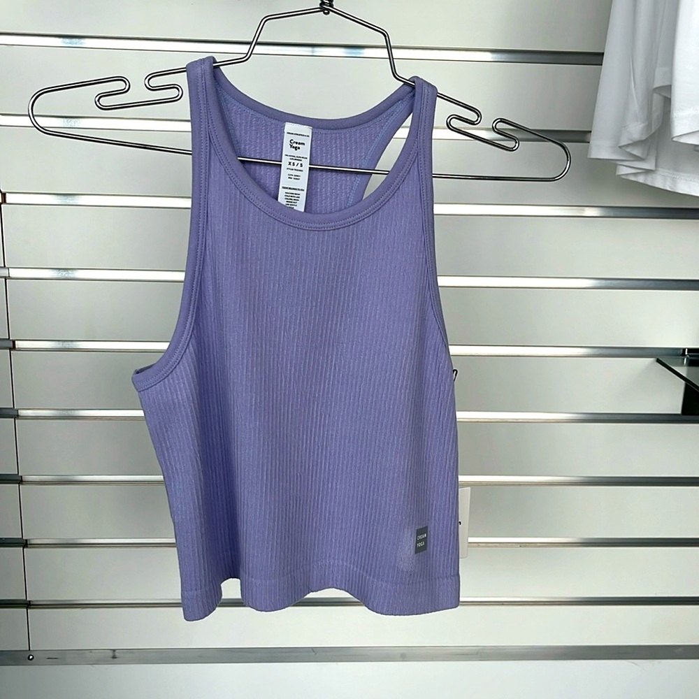Cream Yoga, Claire Racerback tank, Lavendar